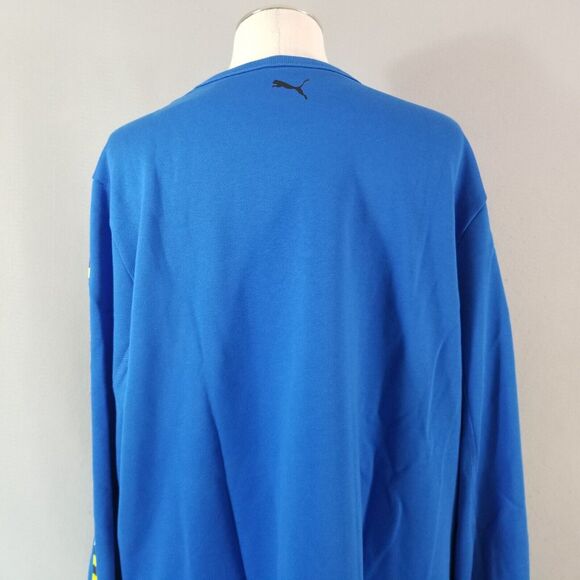 Puma sweatshirt sweater men's 2XL XXL blue long sleeve NEW - Picture 10 of 15
